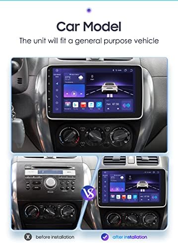 Araba Stereo Radyo ile Kablosuz Carplay Android Oto, 10.1 Ayrılabilir Dönebilen Eğilebilir QLED Ekran GPS Navi Bluetooth
