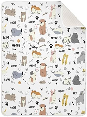 Kundak Battaniyesi Bebekler için Sevimli Köpek Kedi pamuklu battaniye, Battaniye Alma, Beşik için Hafif Yumuşak Kundak