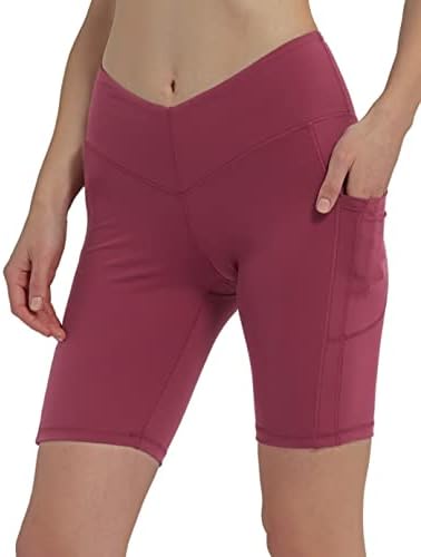 Lulucheri Biker Şort Cepler ile Kadınlar için Yüksek Belli Yoga Pantolon 8
