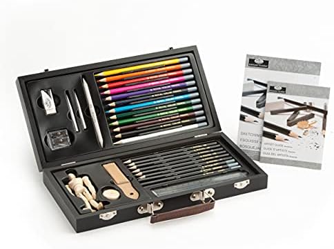 KRALİYET fırça Essentials Sanat Eskiz ve Çizim Sanatçı Seti Yeni Başlayanlar için, Çok Renkli, 32 Adet (1 Paket)