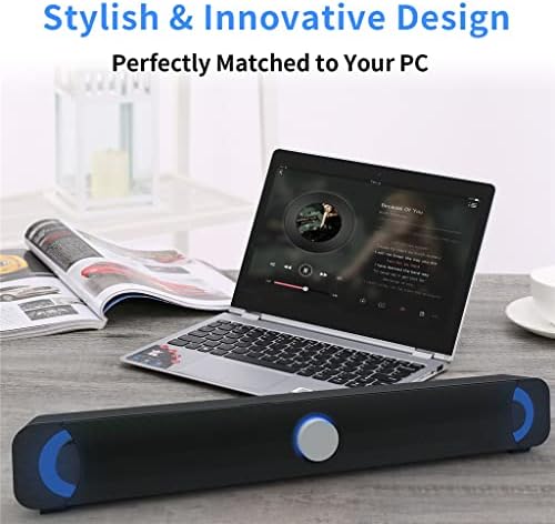 SDFGH Stereo Soundbar 10W Bilgisayar Hoparlör USB 3.5 mm Kablolu Hoparlör hıfı Stereo Ses Çubuğu Dizüstü Bilgisayar