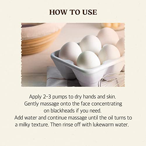 SKİNFOOD yumurta Mükemmel Gözenek temizleme yağı 200 ml - Hafif ve nazik Makyaj Temizleyici-Kirleri çıkarma, derin