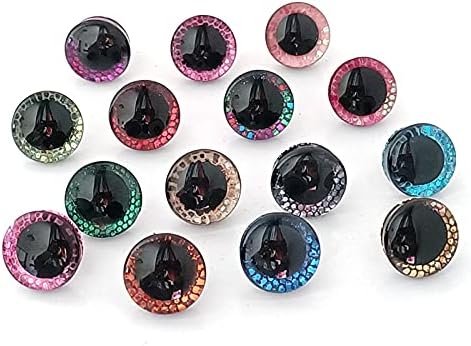 50 Adet/grup 9/12/14/16/18/20/25mm Karışık Renk Glitter Oyuncak Yapmak için Amigurumi Bebek Yapma Gözler - (Boyut: