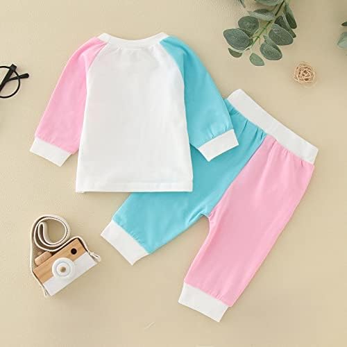 Toddler Kız Erkek Kış Uzun Kollu Üstleri Pantolon 2 ADET Kıyafetler Giysi Set Bebek Giysileri İç Çamaşırı Seti