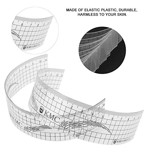 ZHONGJIUYUAN 10-PACK Kalıcı Makyaj Şablonlar Plastik Kaş Cetvel/Dövme makyaj Radyan Cetvel Şekillendirme Aracı Acemi