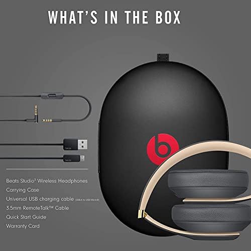 Beats_by_dre Beats Studio3 Kablosuz Gürültü Önleyici Kulak Üstü Kulaklık-Sınıf 1 Bluetooth Kulaklıklar, 22 Saat Dinleme