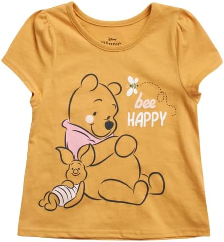 Disney Prenses Minnie Mouse Winnie the Pooh Kız T-Shirt ve Polar Jogger 3 Parça Set (2T-6X)