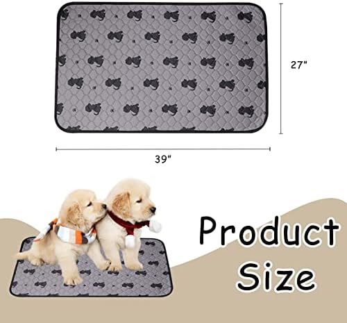 OHVEECA Kullanımlık Köpek İşemek Ped Yıkanabilir 27 × 39 -2 Paketi Pet Köpek Pedleri Kaymaz Köpek Paspaslar Pet Eğitim