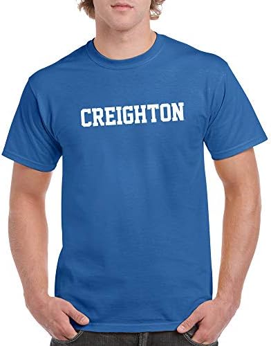 Creighton Bluejays Temel Blok, Takım Renk T Shirt, Kolej, Üniversite