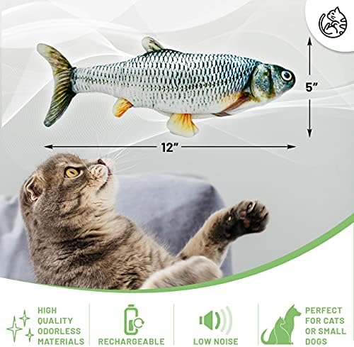 AmazinglyCat Dans Balık Kedi Oyuncak + Flopping Istakoz (Paket)