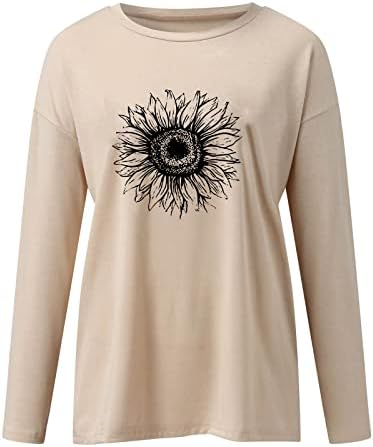 Kadın Cadılar Bayramı Gömlek Sevimli Kabak Baskı Tee Üst Tatil Komik Grafik Uzun Kollu Streetwear Ekip Boyun Bluz
