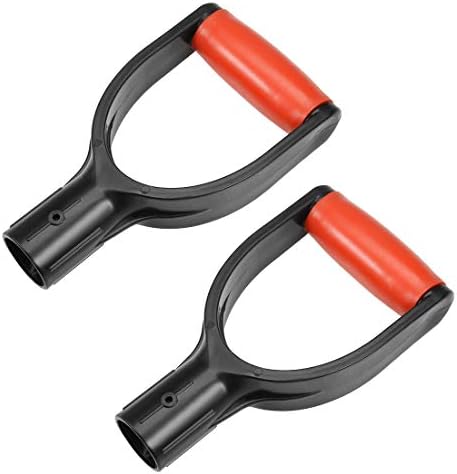 uxcell Kürek D Kavrama Kolları, 1.26 İnç İç Çaplı PVC Kazma Tırmıklama Araçları Kırmızı Kavrama 2 Adet