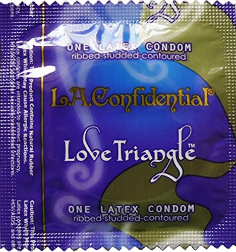 LA Gizli Aşk Üçgeni Nervürlü Çivili Konturlu Lateks Prezervatif (200)