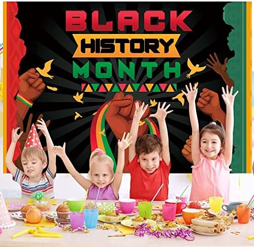 Siyah Tarih Ay Zemin, afrika Amerikan BHM Değerli Festivali Arka Plan Siyah Tarih Ay Parti Dekorasyon(5 x3FT)