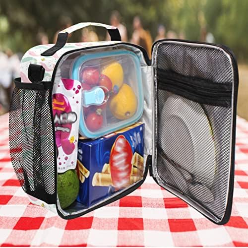 ZZXXB Unicorn Aşk Yalıtımlı Öğle Yemeği Çantası Kutusu Kullanımlık Termal Soğutucu Çanta Tote Açık Seyahat Piknik