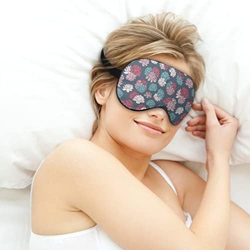 Dahlia Çiçek Uyku Göz Maskesi Yumuşak Komik göz bandı Körü Körüne Göz Kapağı Uyku Maskesi Seyahat için