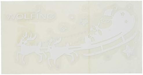 KURT MacBook Art Sticker Cilt Sticker X'mas Noel Baba Ren Geyiği Kar Beyaz 022