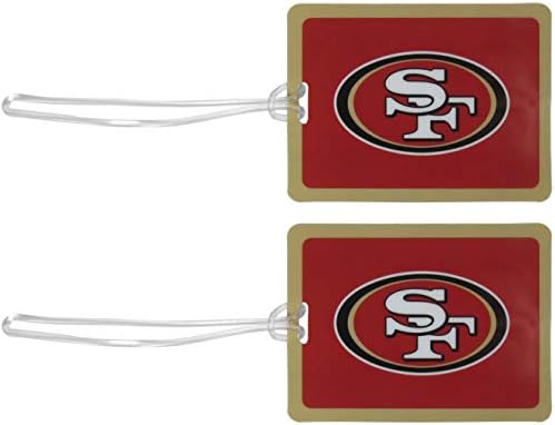 NFL San Francisco 49ers Vinil Bagaj Etiketi, 2pk, Kırmızı