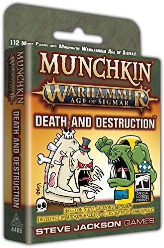 Steve Jackson Oyunları Munchkin Warhammer Sigmar'ın Yaşı: Ölüm ve Yıkım Kart Oyunu | Genişletme) / 112 Kart | Aile