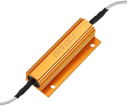 uxcell Alüminyum Kasa Direnç Ekstra Tel 100W 10 Ohm Wirewound Sarı LED Değiştirme Dönüştürücü 100W 10RJ