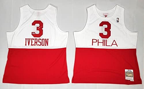 Allen Iverson İmzalı Philadelphia 76ers Mitchell & Ness 2003-2004 Swingman Forması Beckett Tanık İmzalı NBA Formaları