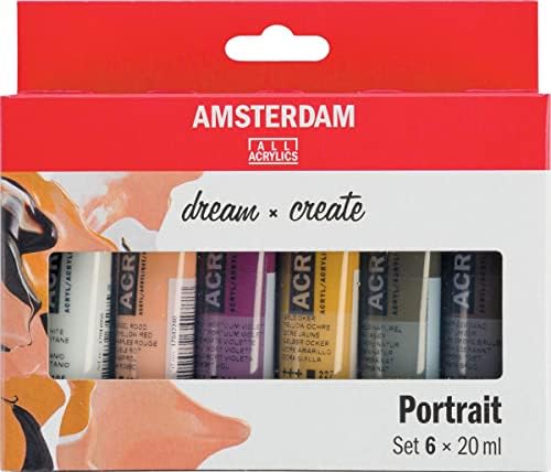 Amsterdam Royal Talens Standart Serisi Akrilik Renk, 20ml Tüpler, 6 Portre Renginden Oluşan Set (17820502)