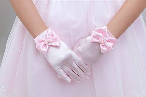 Tandi Kızlar için Muhteşem Saten Fantezi Eldiven Özel Durum Elbise Örgün Düğün Pageant Parti Kısa