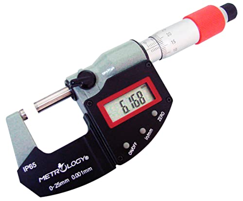 [Metroloji Tayvan] EM - 9001SF Dijital Dış Mikrometre (IP65) 0-25 / 0.001 mm