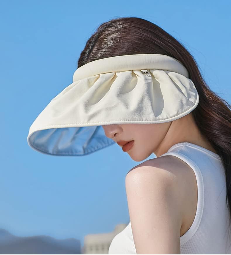 Yaz geniş ağızlı güneşlik katlanabilir açık piknik şapka plaj UV koruma tarak kap kadınlar için
