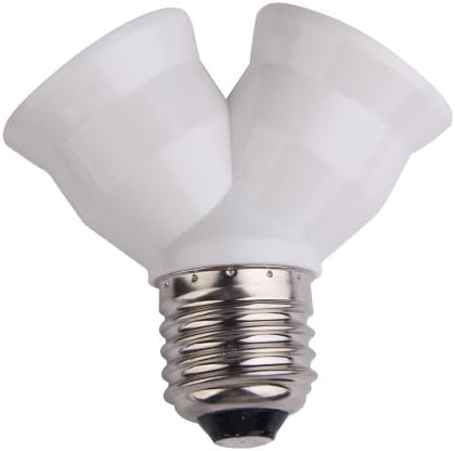 Whitelotous E27 taban ışık lamba ampulü soket 1 ila 2 Splitter Adaptörü dönüştürücü soket