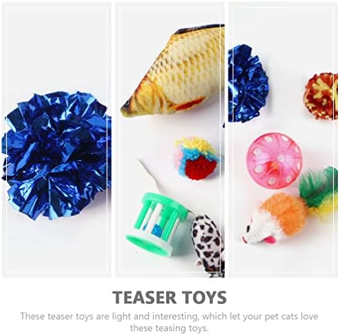 Mipcase 1 adet Kedi oyuncak seti Yavru Doldurulmuş Fareler Balık Oyuncaklar İnteraktif Bite Çiğnemek Oyuncak Yumuşak