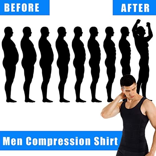 COOFANDY erkek 2 Paket Sıkıştırma Gömlek Zayıflama Vücut Şekillendirici Yelek Gym Egzersiz Tank Top Kolsuz Karın Shapewear