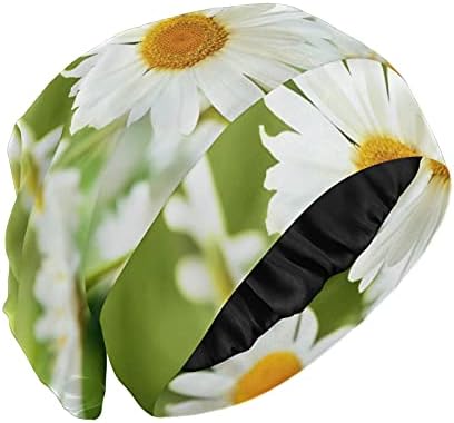Bir Tohum İş Kap Uyku Şapka Bonnet Beanies Çiçek Çiçekler Sarı Beyaz Kadınlar için Saç Şapkalar Gece Şal
