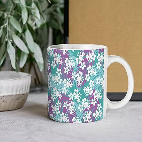 Güzel Çiçek Buketi Baskı Kupa kahve bardağı Seramik çay bardağı Komik Hediye Ofis Ev için Kadın Erkek 11 Oz