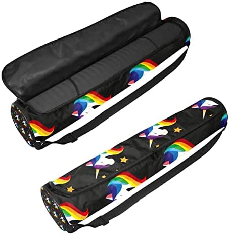 Unicorn Desen Yoga Mat Taşıma Çantası Omuz Askısı ile Yoga Mat Çantası Spor Çanta Plaj Çantası