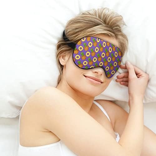Düzenlemek ananas baskı göz maskesi ışık engelleme uyku maskesi seyahat için ayarlanabilir kayış ile uyku vardiyalı